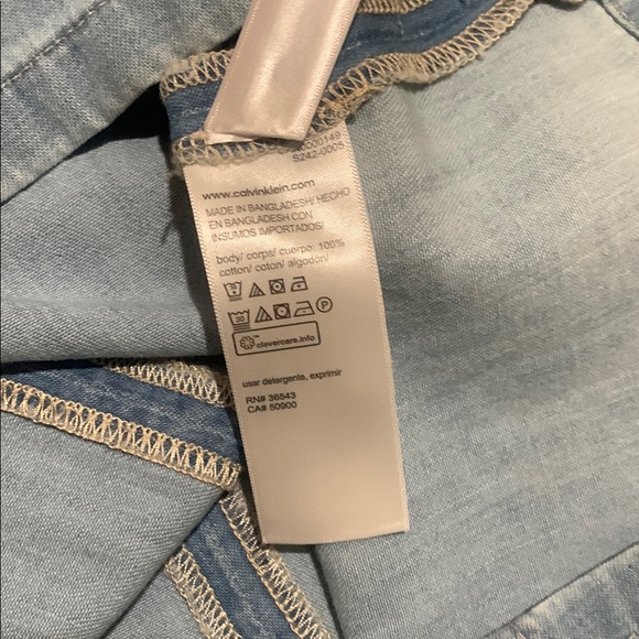 NWT Calvin Klein Denim Sleeveless Dress - Picture 10 of 11